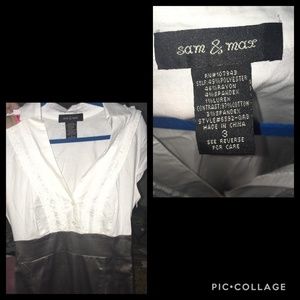 GREY & White Sleeveless A-Shaped Dress by Sam & MA